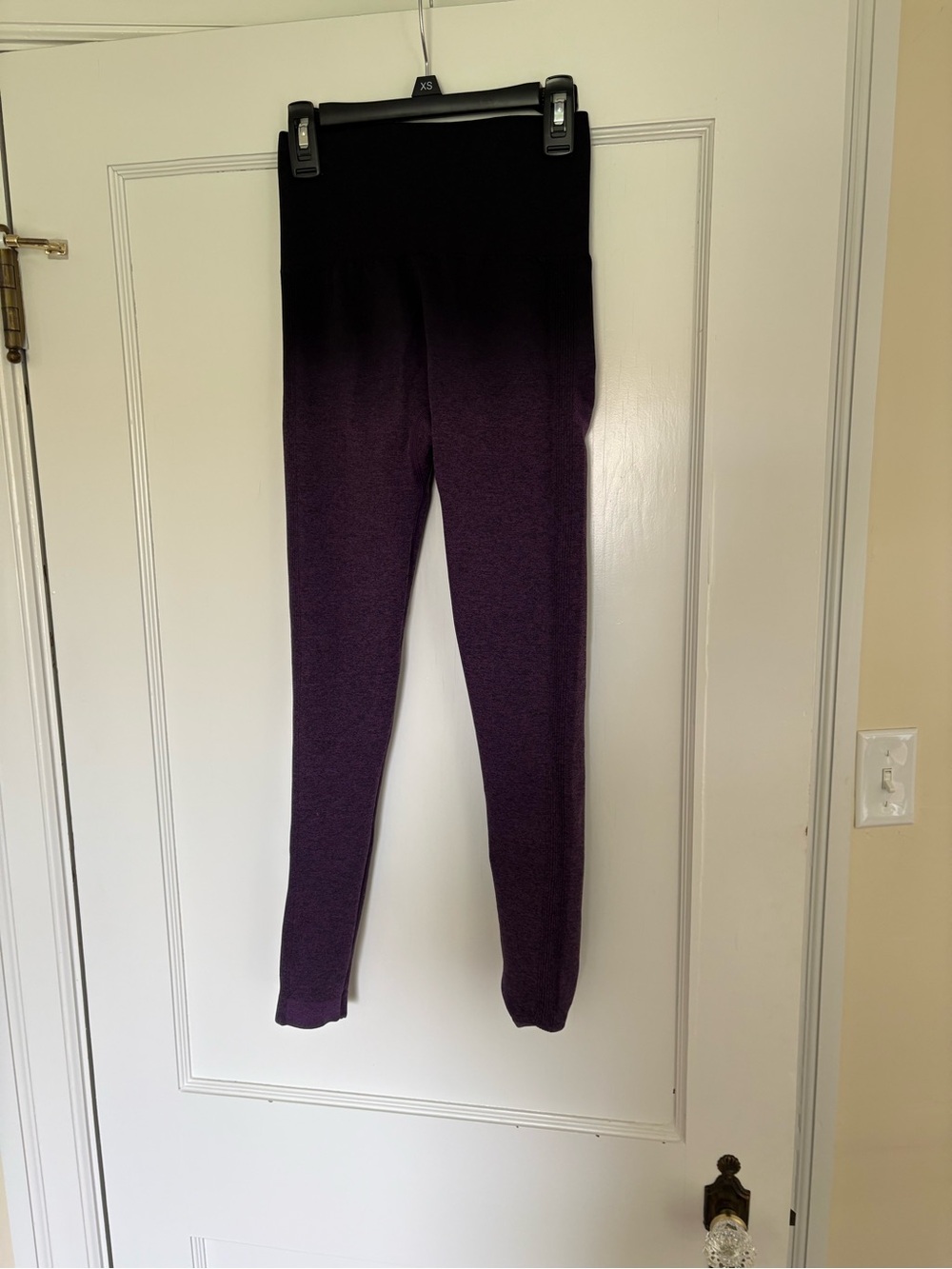 SHEIN Black to Purple Ombre Seamless Leggings